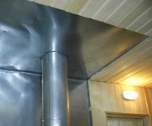 Ведём правильный монтаж дымовой трубы в бане: проходим через потолок и крышу